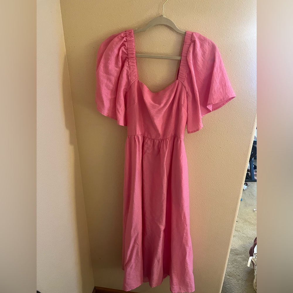 A New Day Pink Square Neck Line Babydoll dress